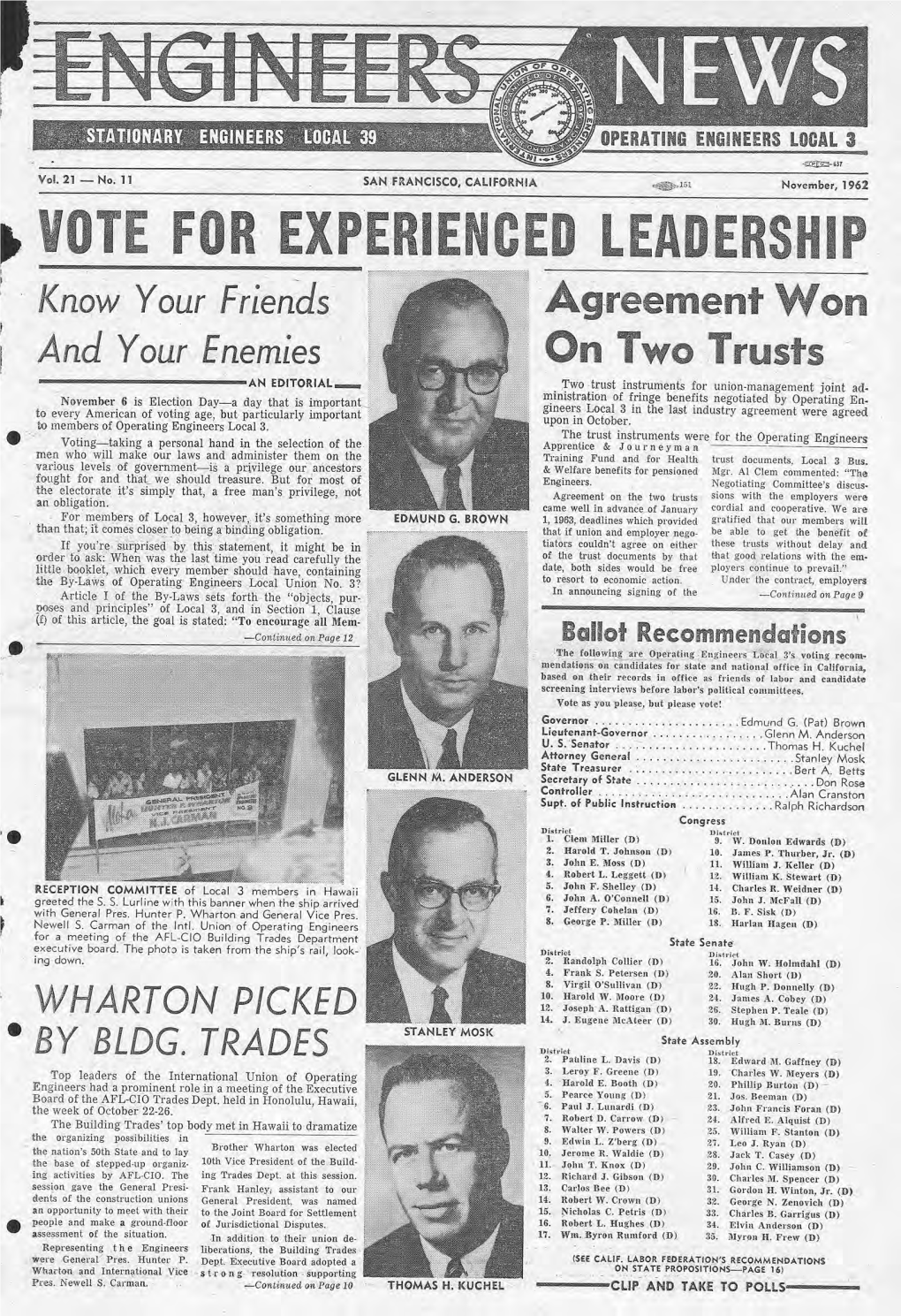 1962 November Engineers News