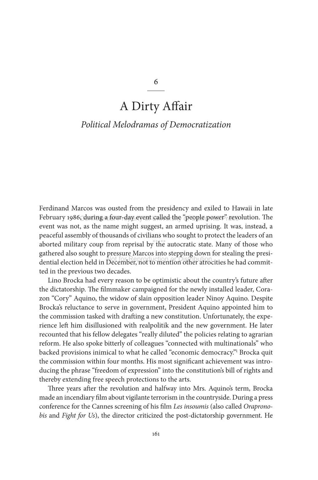 A Dirty Affair Political Melodramas of Democratization