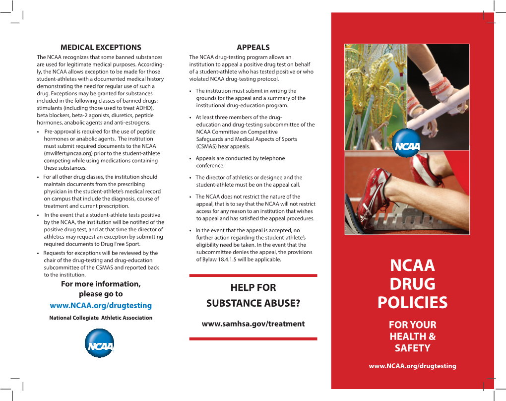 Ncaa Drug Policies