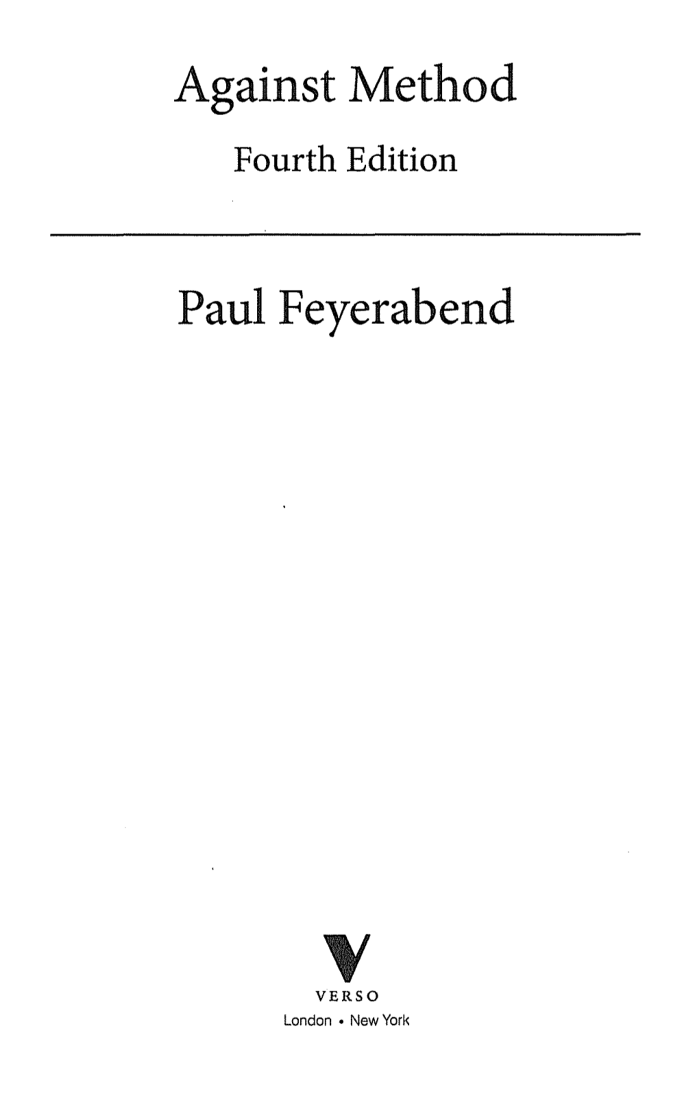 Paul Feyerabend