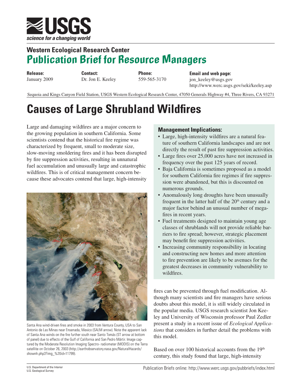 USGS Publication Brief on Above Paper