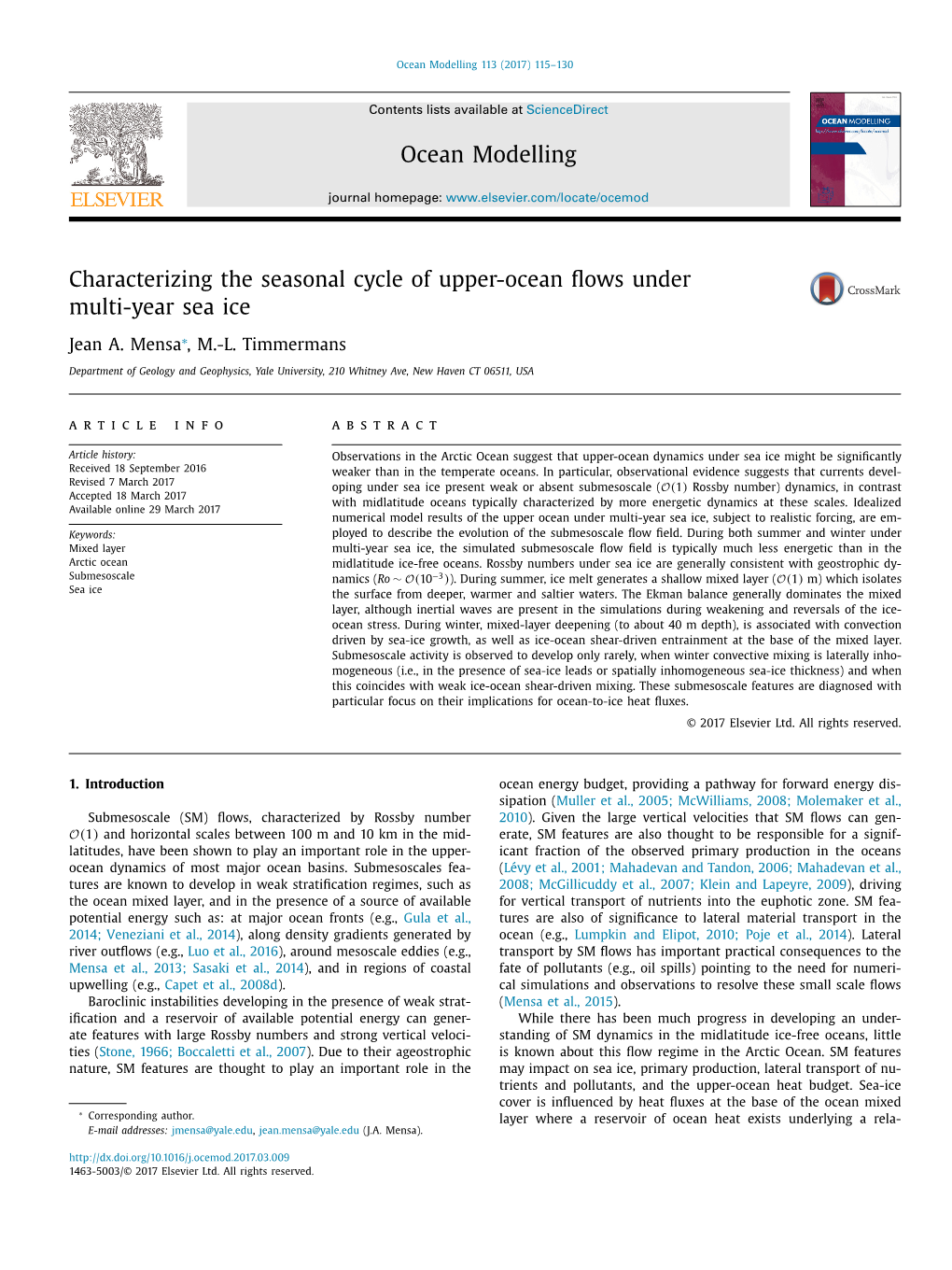 Characterizing the Seasonal Cycle of Upper-Ocean Flows Under Multi-Year