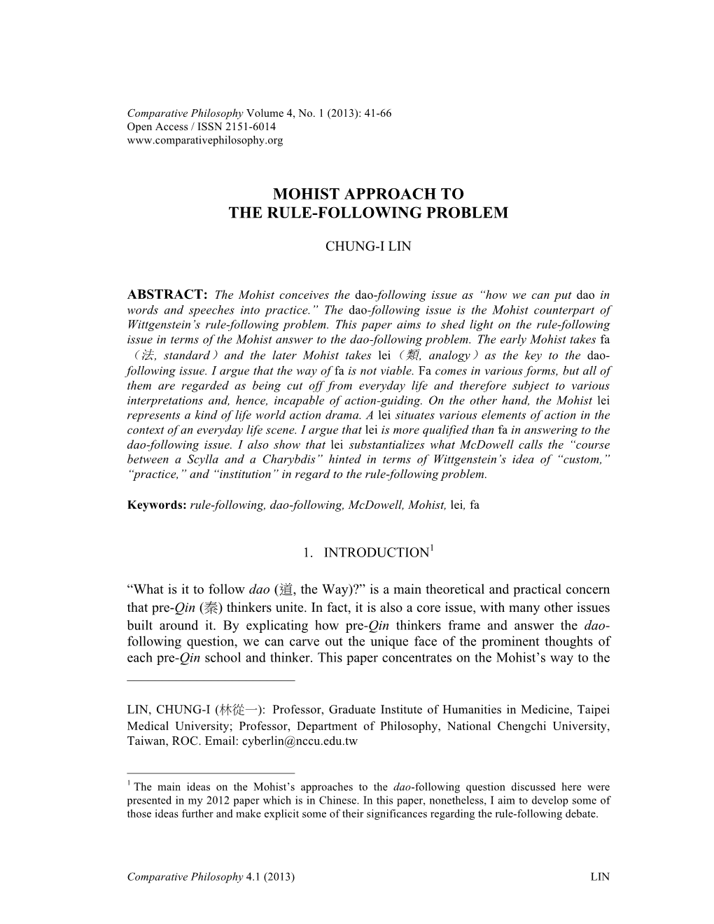 Mohist Approach to the Rule-Following Problem