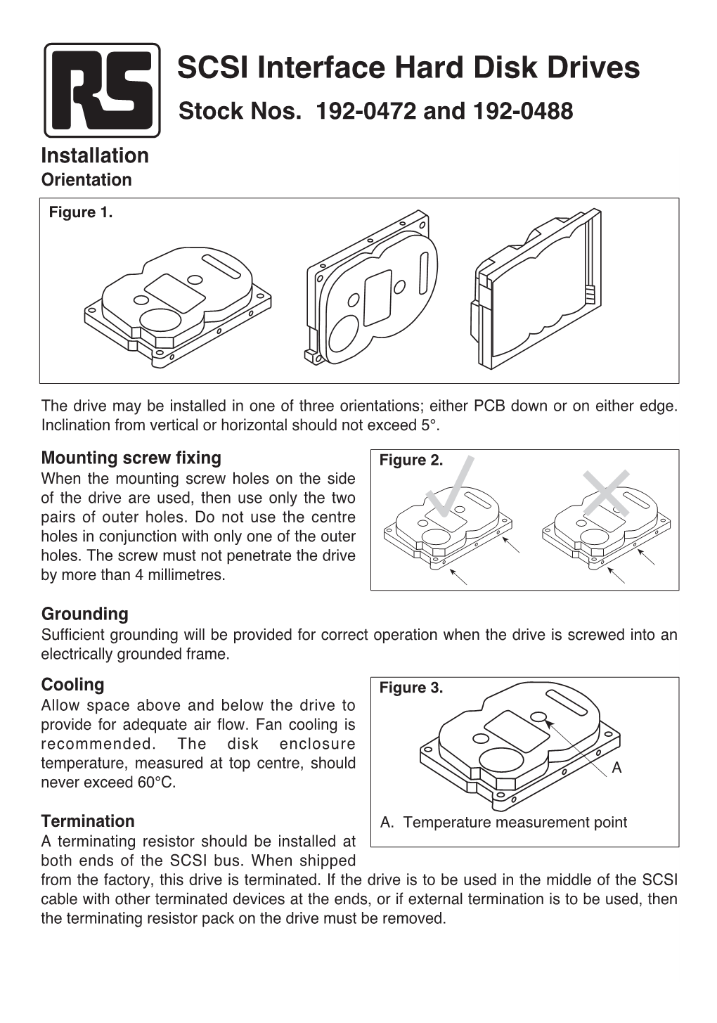 SCSI Interface Hard Disk Drives Stock Nos