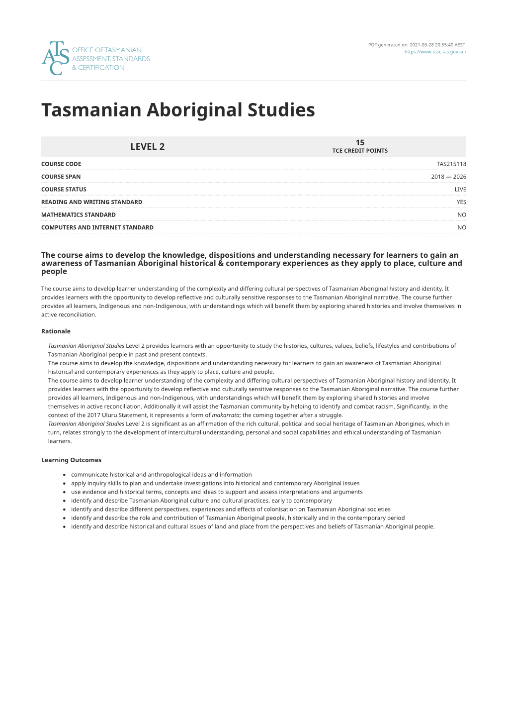 Tasmanian Aboriginal Studies