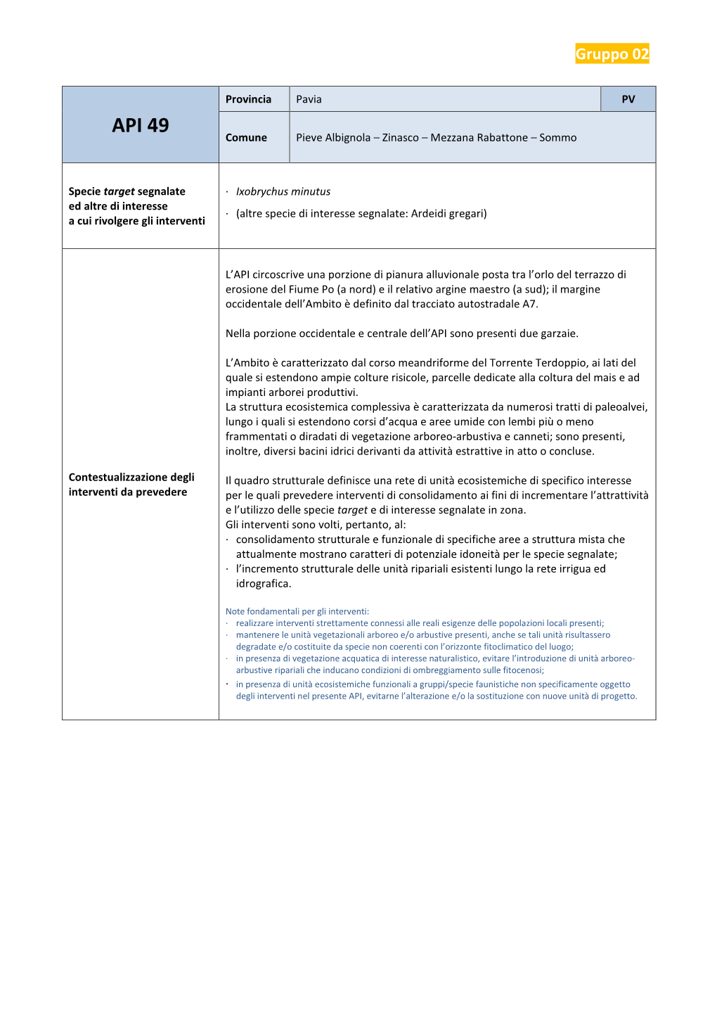 API 49 Comune Pieve Albignola – Zinasco – Mezzana Rabattone – Sommo