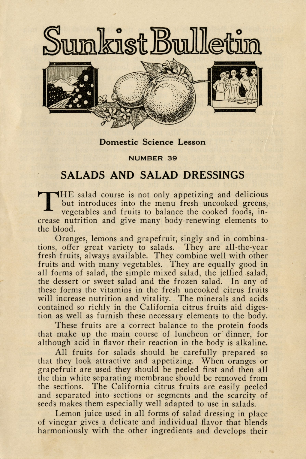 Salads and Salad Dressings