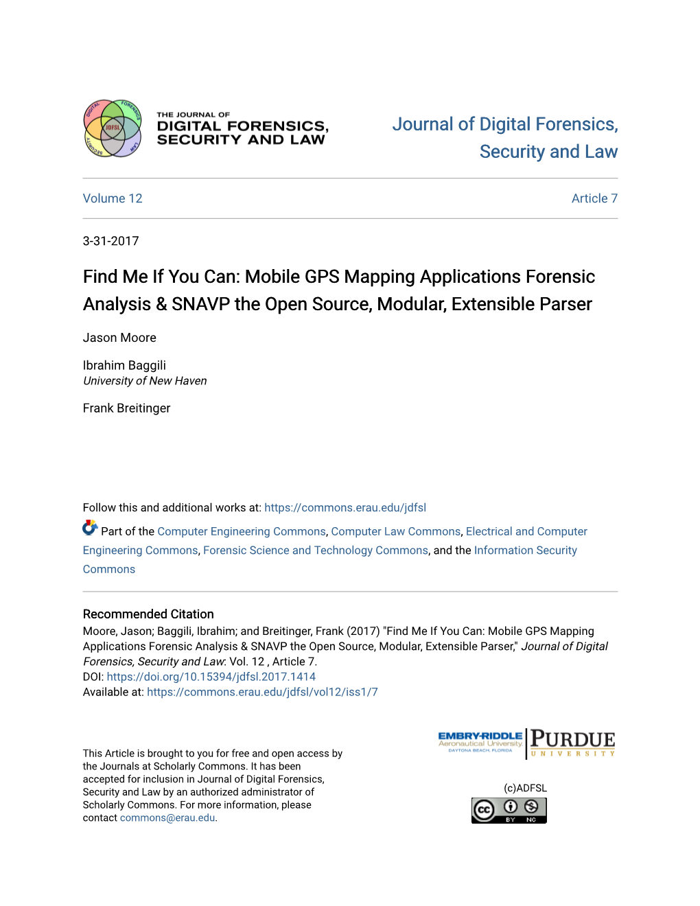 Mobile GPS Mapping Applications Forensic Analysis & SNAVP the Open Source, Modular, Extensible Parser