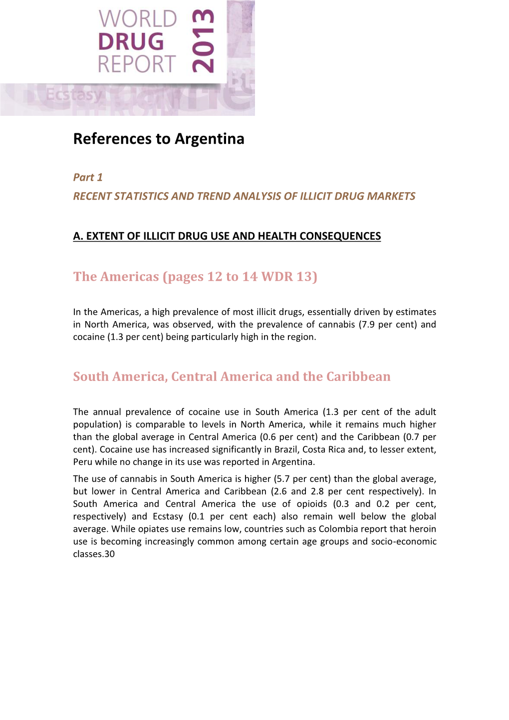 References to Argentina