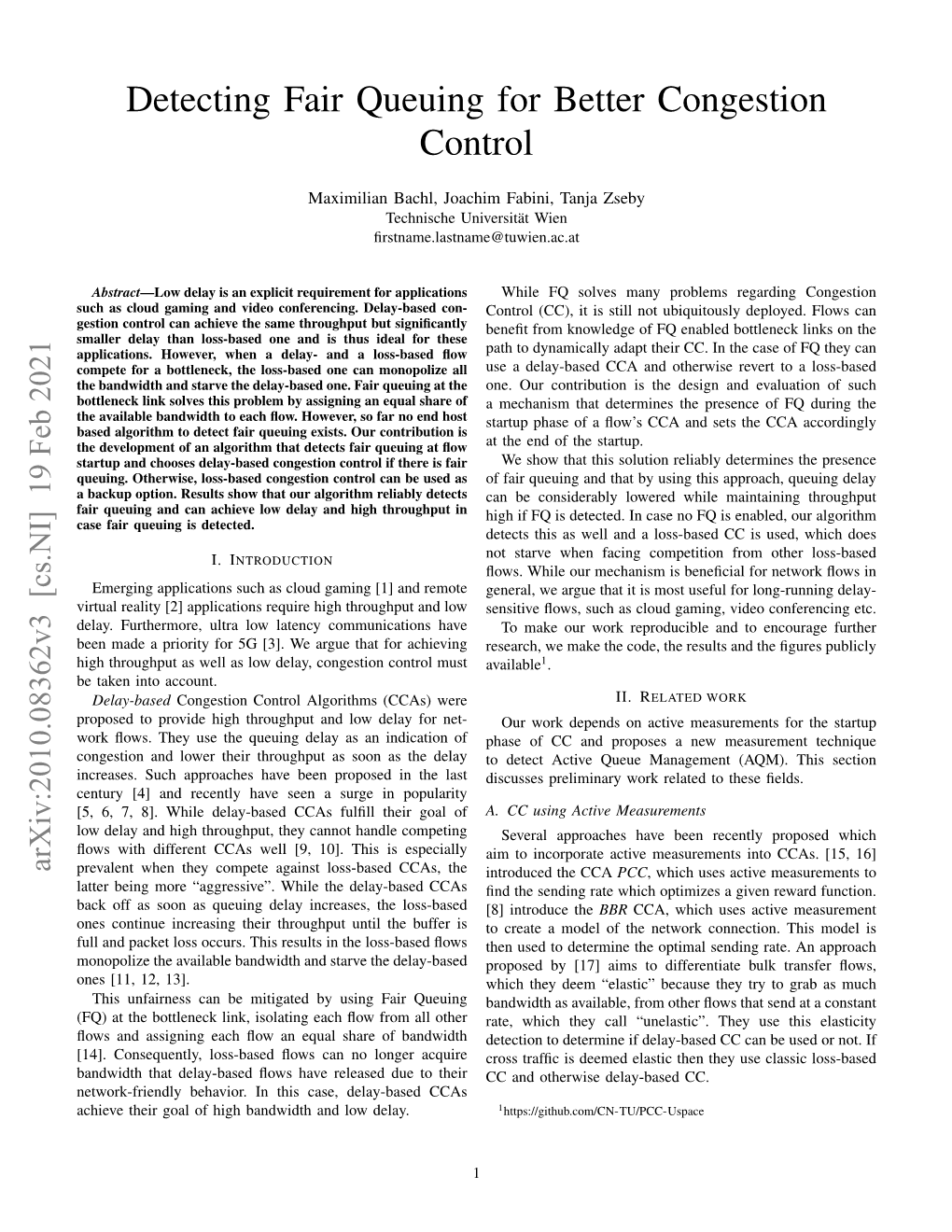 Detecting Fair Queuing for Better Congestion Control