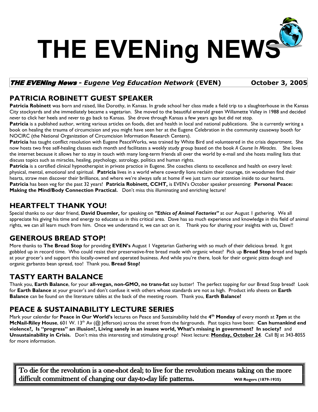 THE Evening NEWS