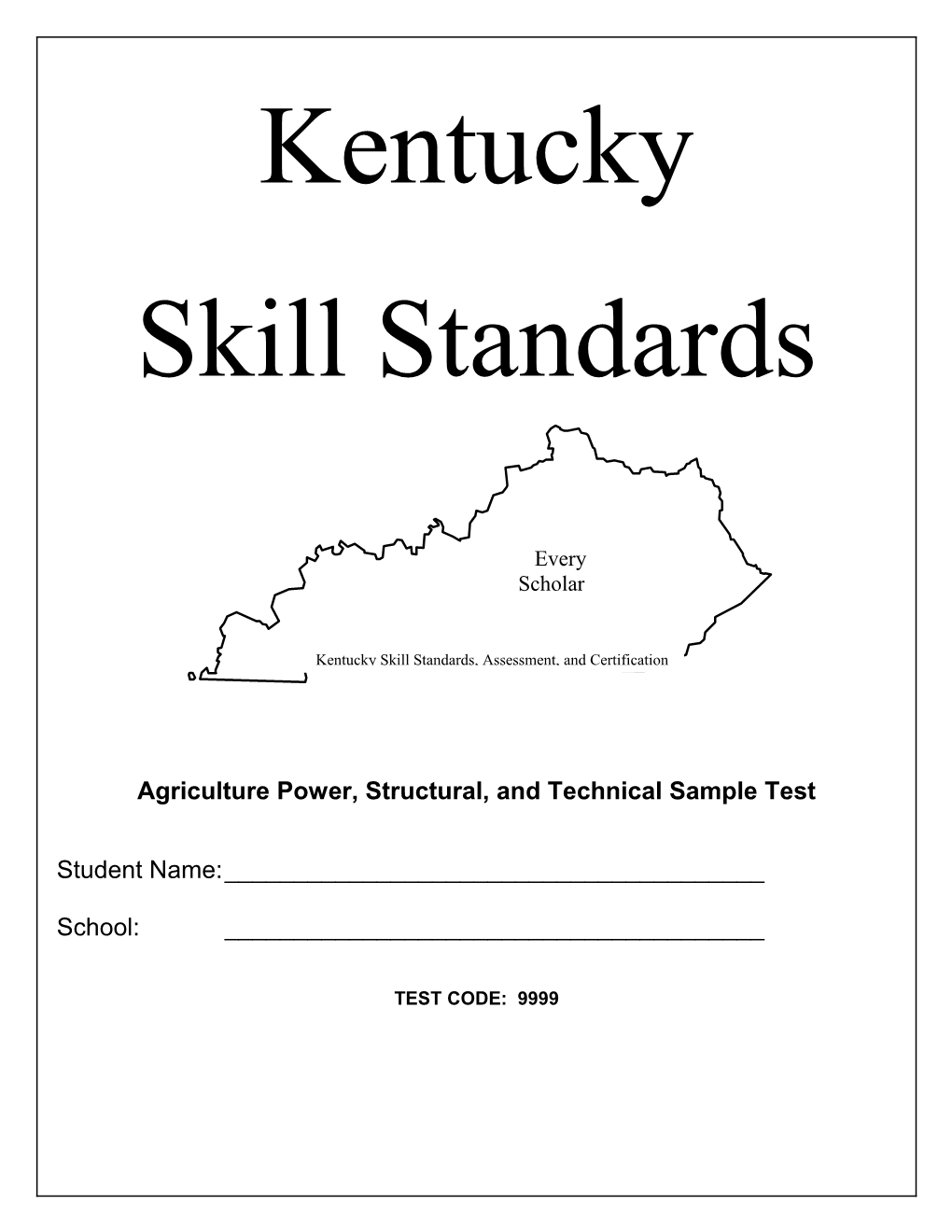 Agriculture Power, Structural, and Technical Sample Test