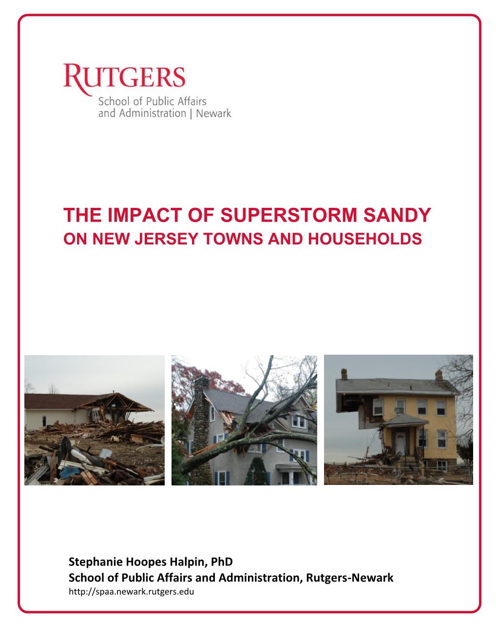 The Impact of Superstorm Sandy on New Jersey Towns and Households