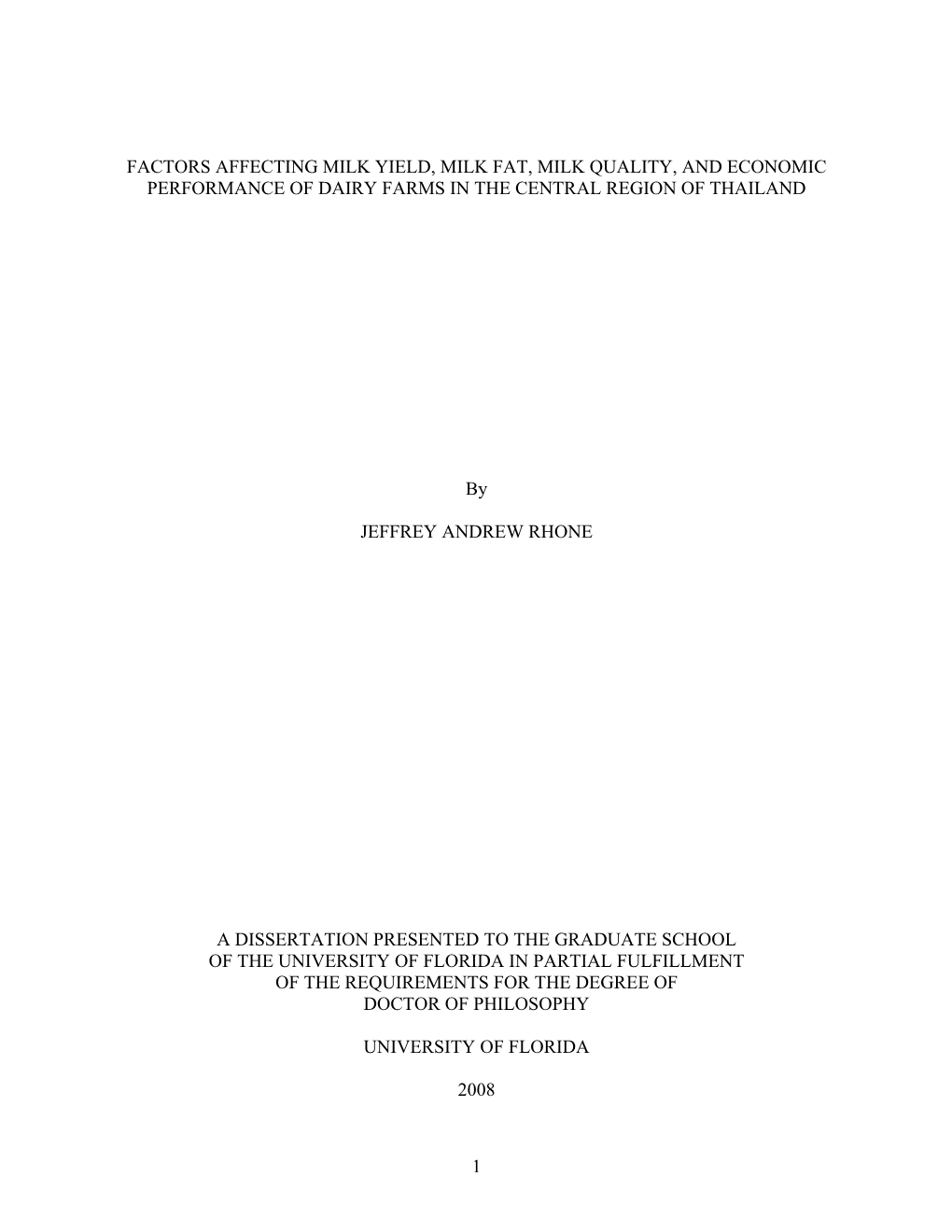 Factors Affecting Milk Yield, Milk Fat, Milk Quality, and Economic Performance of Dairy Farms in the Central Region of Thailand