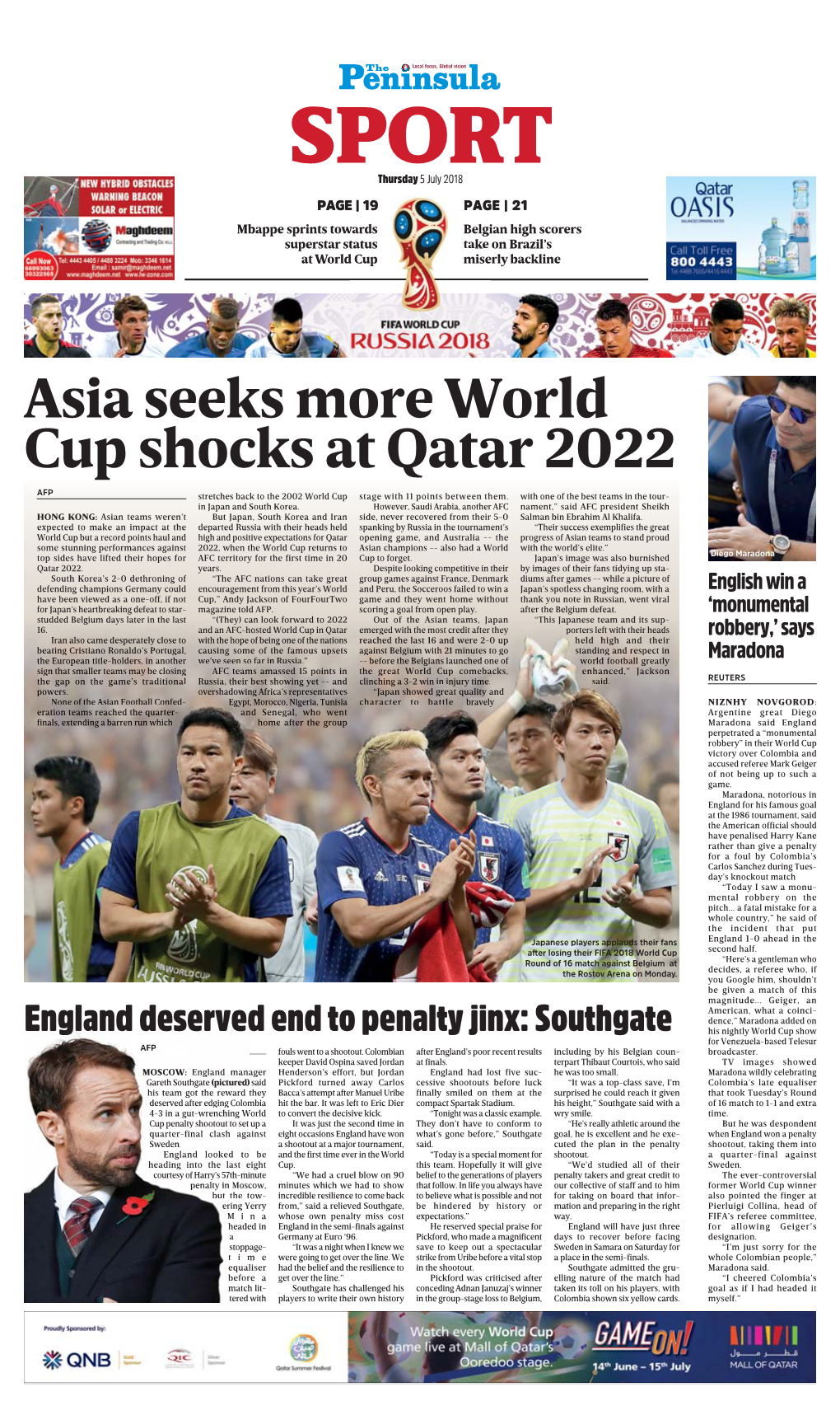 Asia Seeks More World Cup Shocks at Qatar 2022 AFP Stretches Back to the 2002 World Cup Stage with 11 Points Between Them