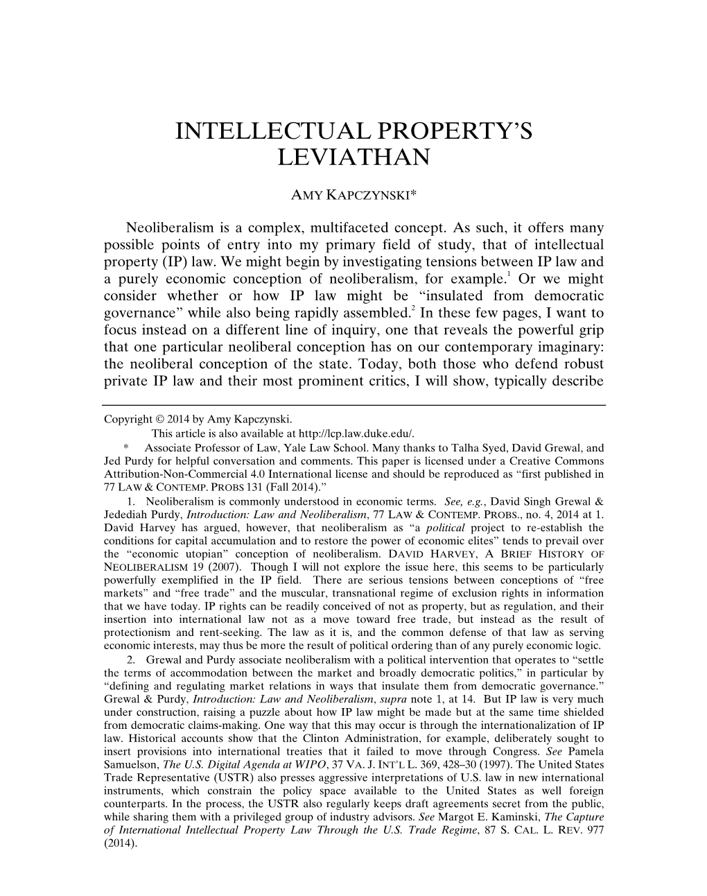 Intellectual Property's Leviathan