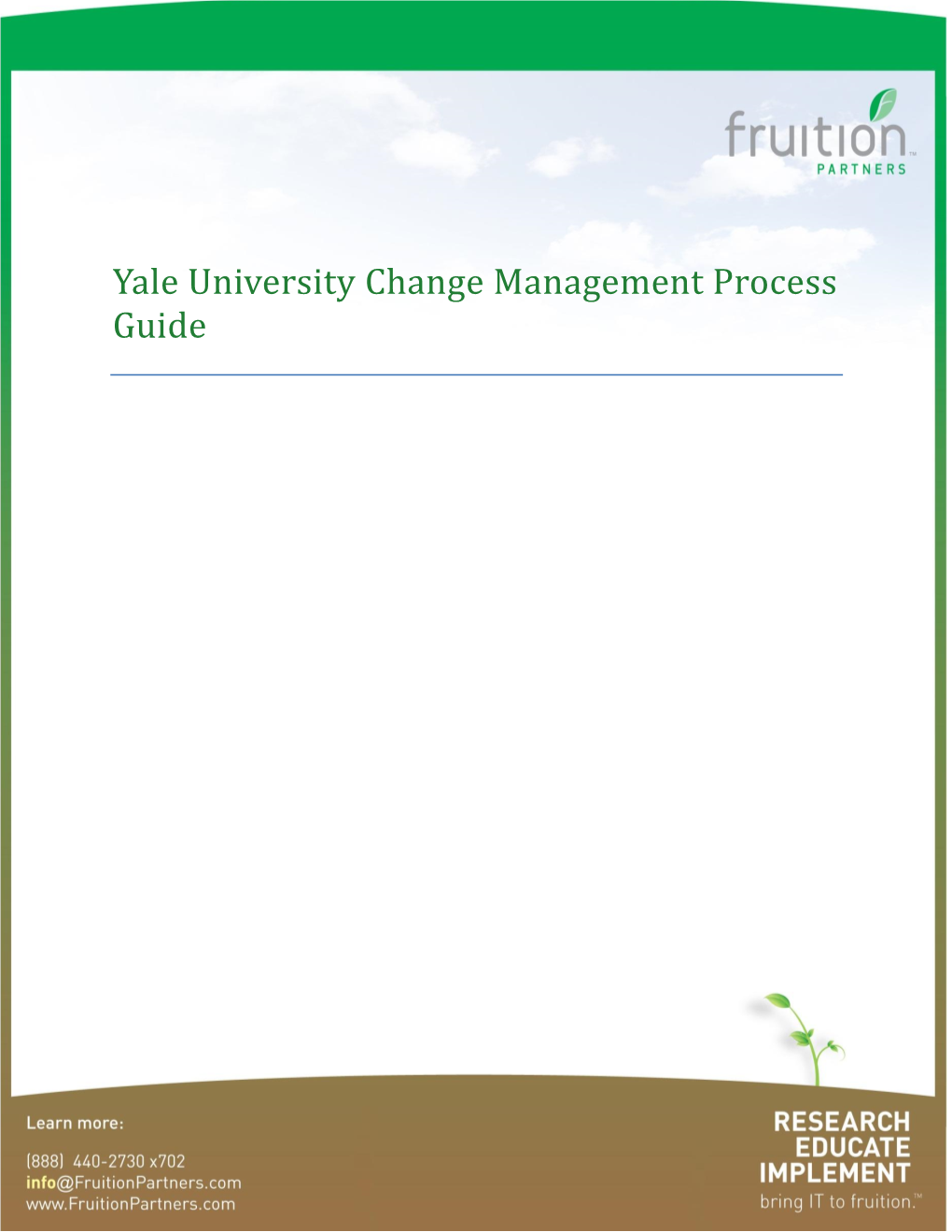 Yale University Change Management Process Guide