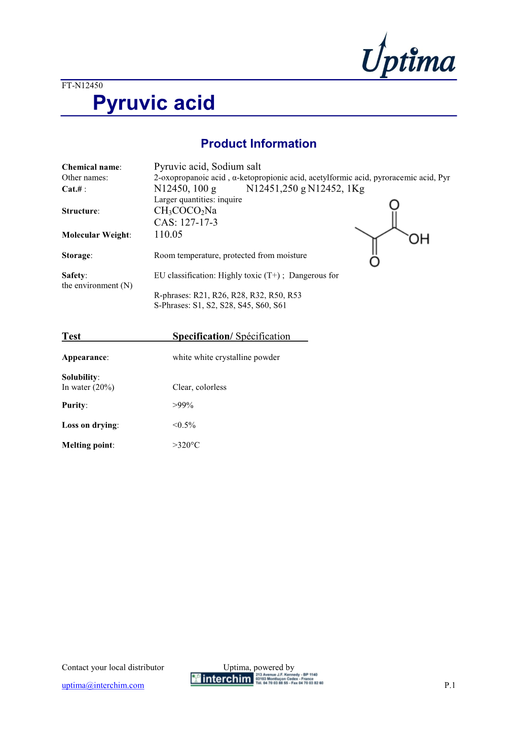 Pyruvic Acid