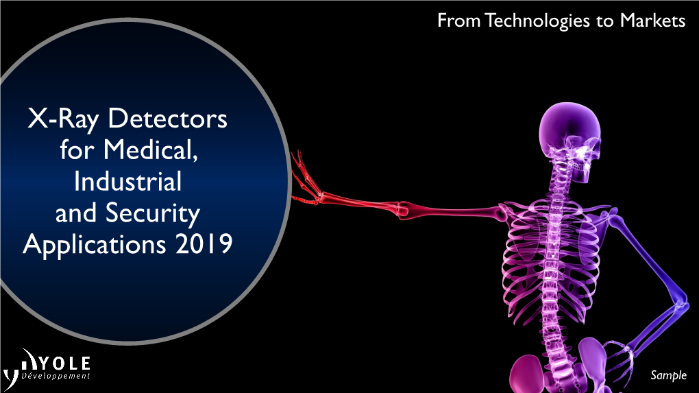 X-Ray Detectors for Medical, Industrial and Security Applications 2019