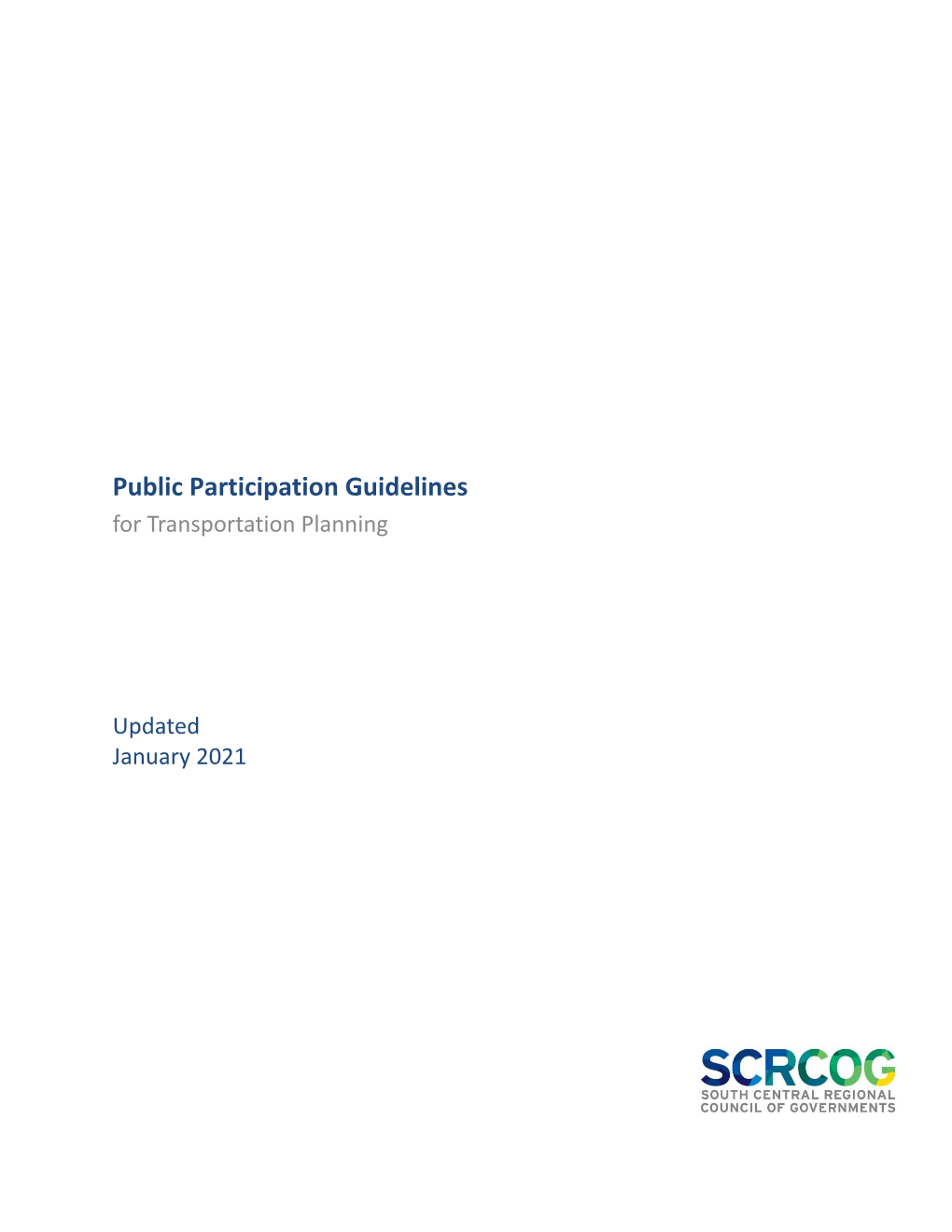 Public Participation Guidelines for Transportation Planning