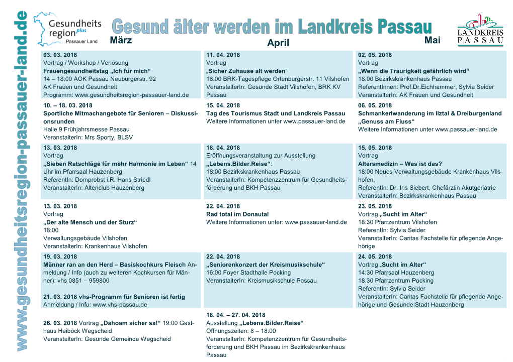 Gesund Älter Werden Im Landkreis Passau