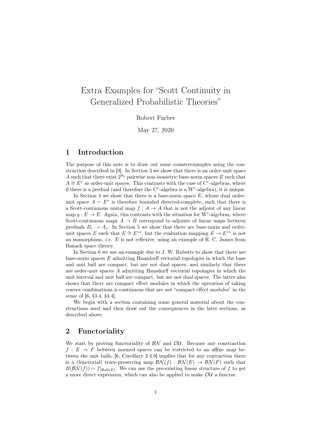 Extra Examples for “Scott Continuity in Generalized Probabilistic Theories”