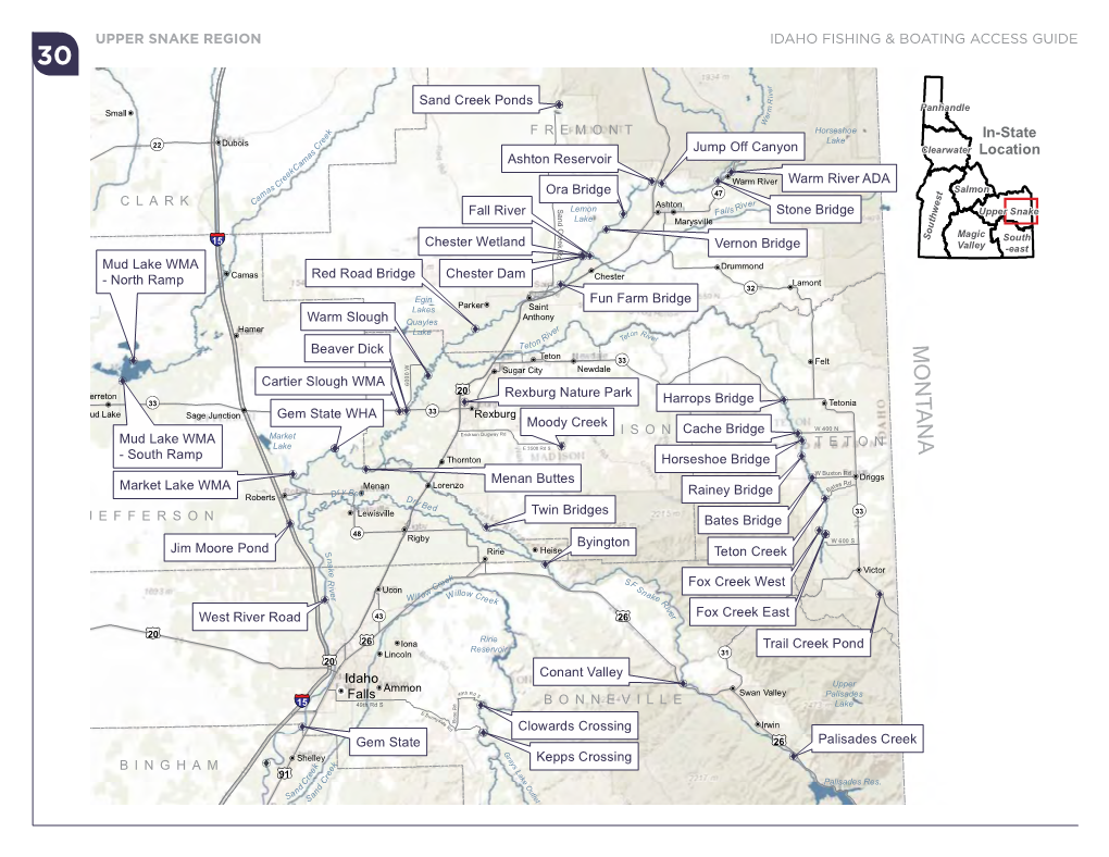 Upper Snake Region Idaho Fishing & Boating Access Guide