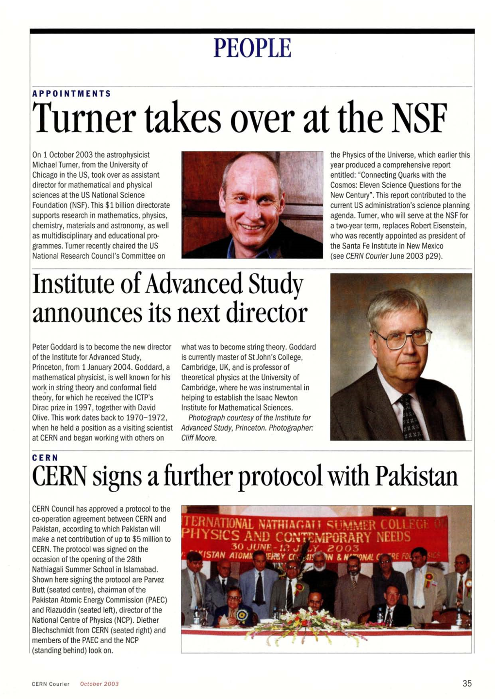 Turner Takes Over at the NSF