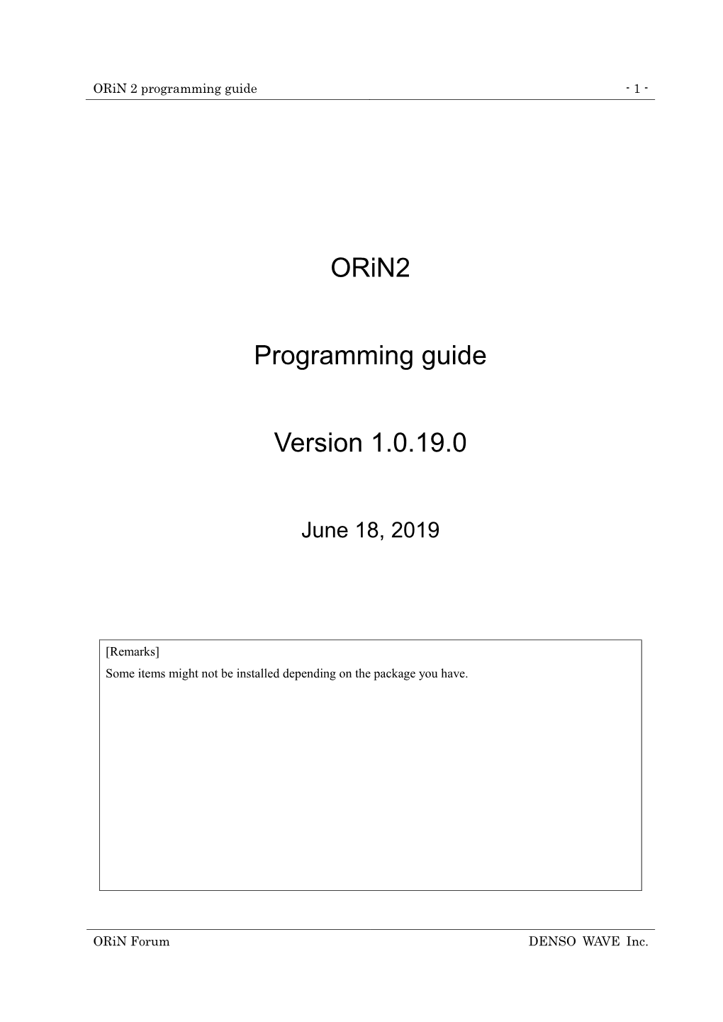 Orin2 Programming Guide PDF Download