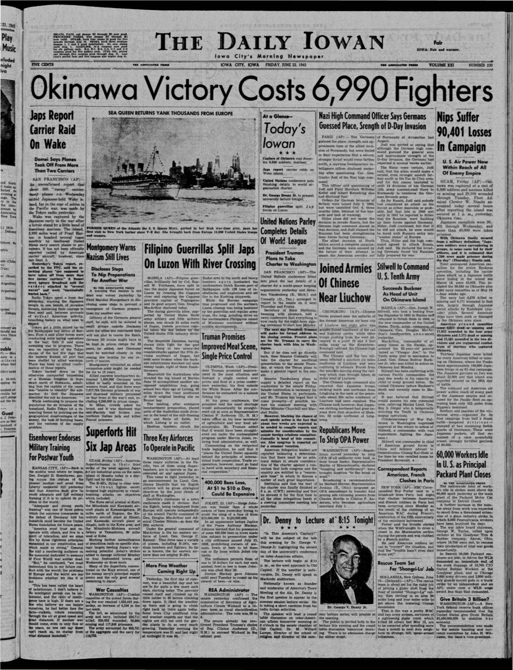 Daily Iowan (Iowa City, Iowa), 1945-06-22