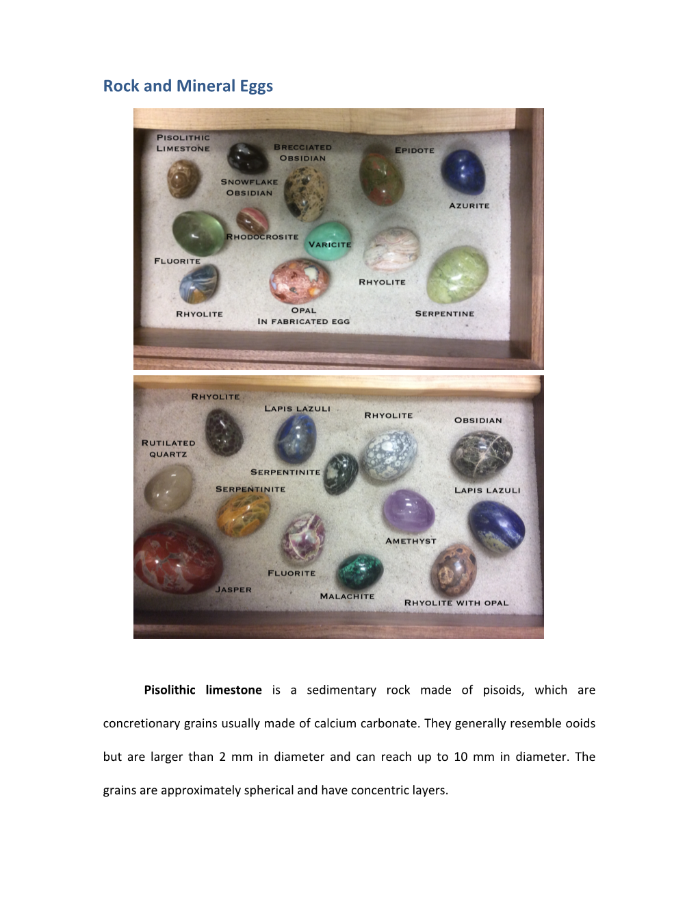 Rock and Mineral Eggs