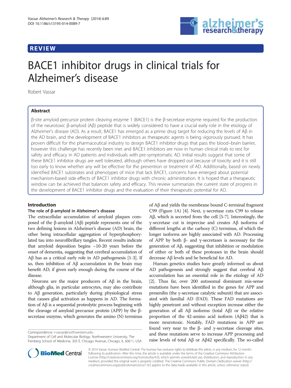 BACE1 Inhibitor Drugs in Clinical Trials for Alzheimer's Disease
