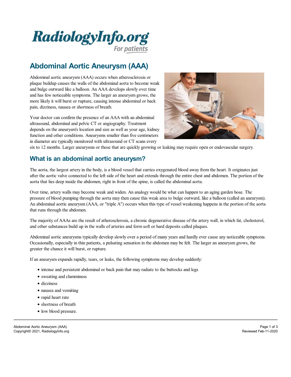 Abdominal Aortic Aneurysm