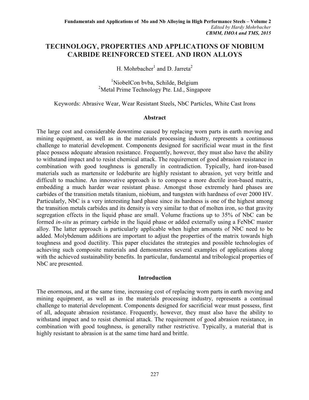 Technology Properties and Applications of Niobium Carbide