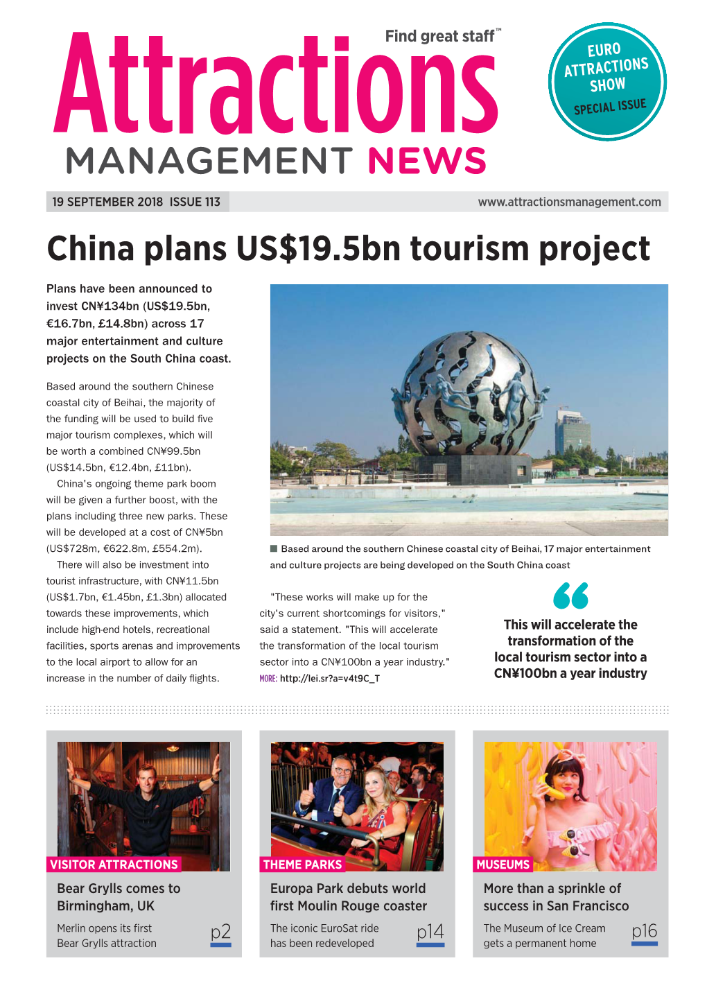 Attractions Management News 19Th September 2018 Issue