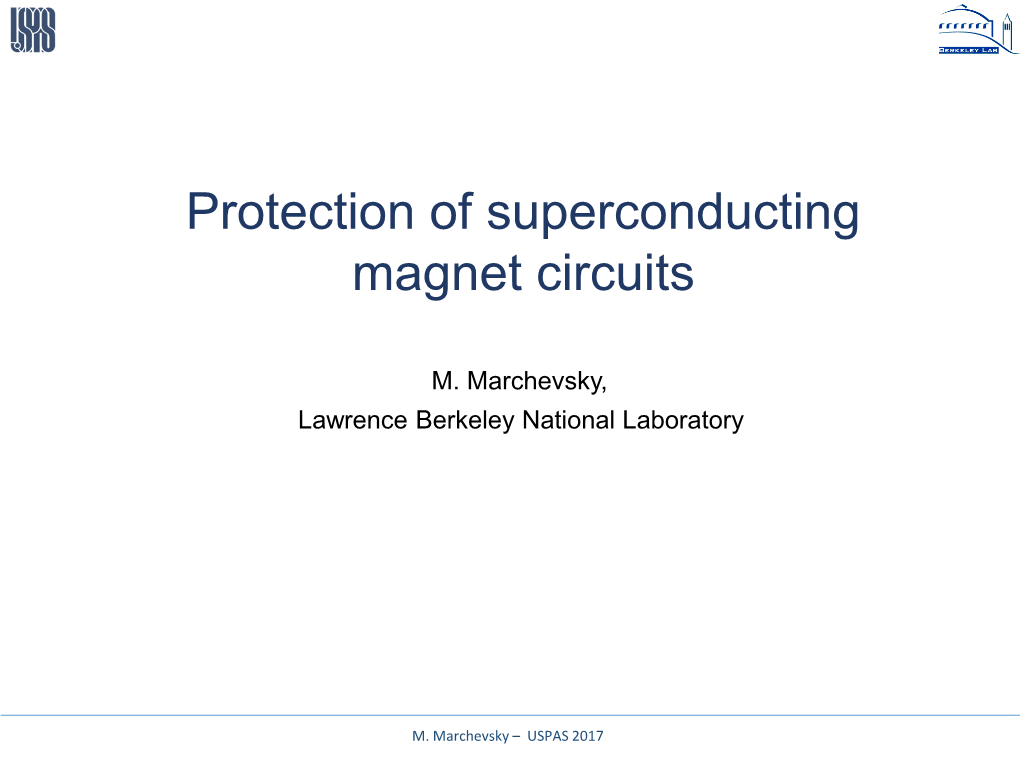 Protection of Superconducting Magnet Circuits