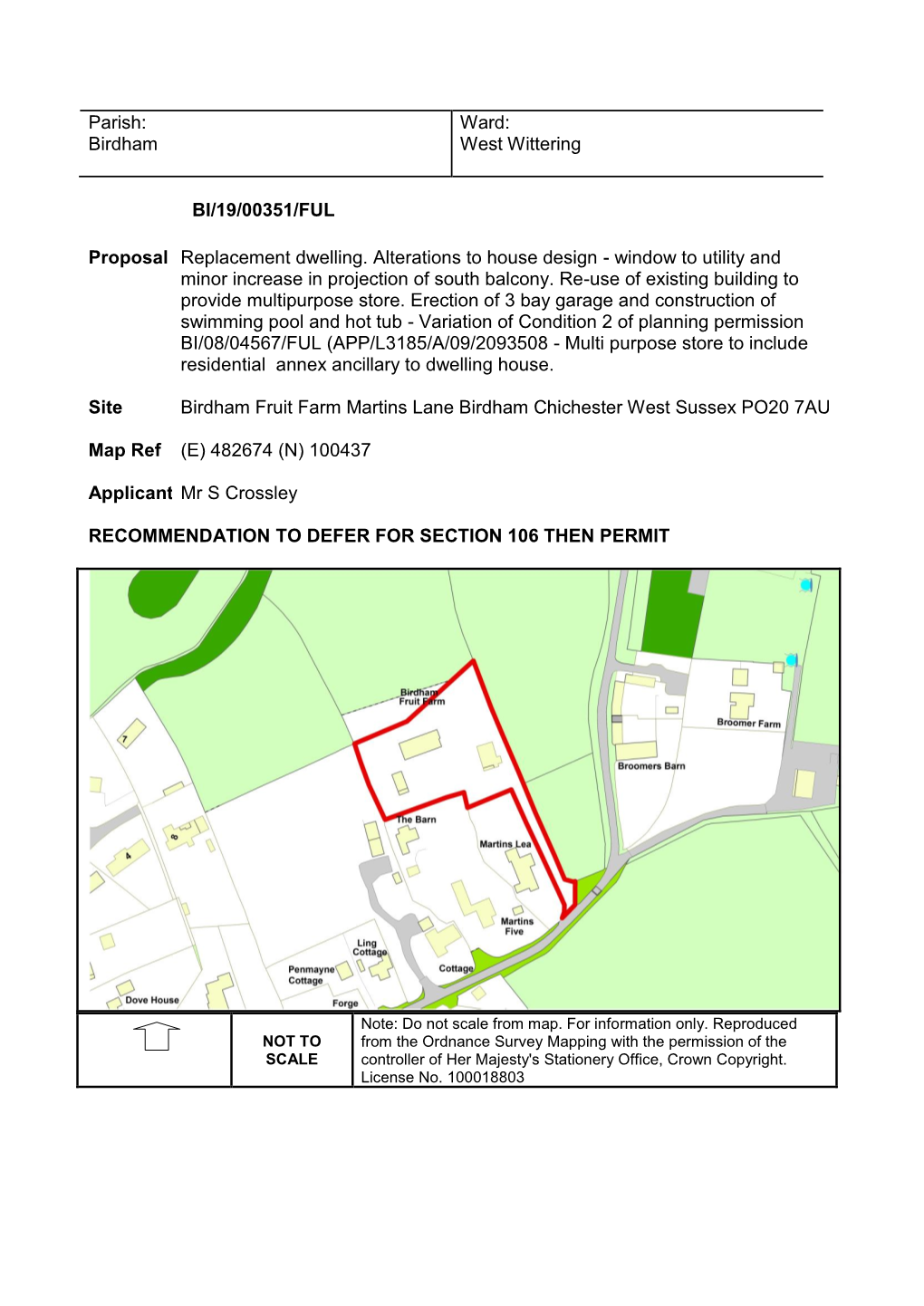 Birdham Fruit Farm Martins Lane Birdham Chichester West Sussex PO20 7AU