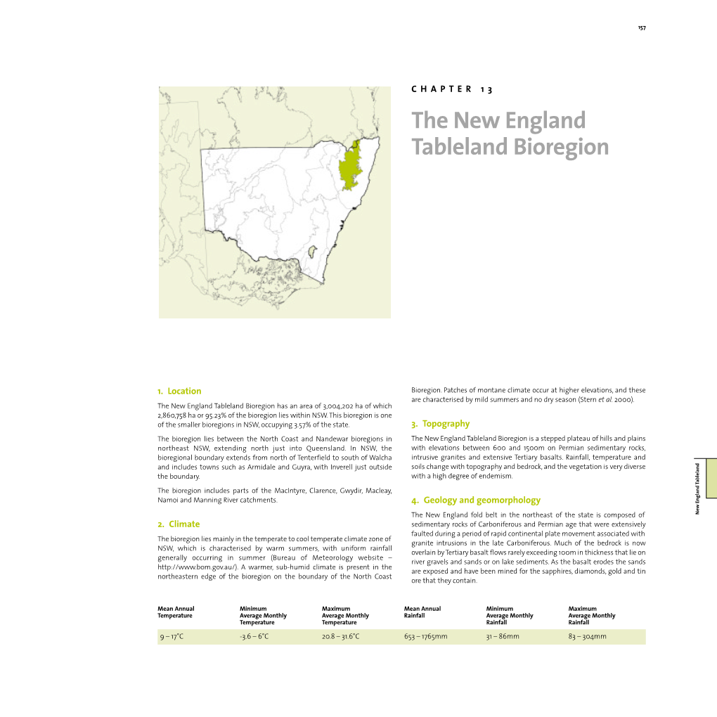 Ch 13 New England Tableland