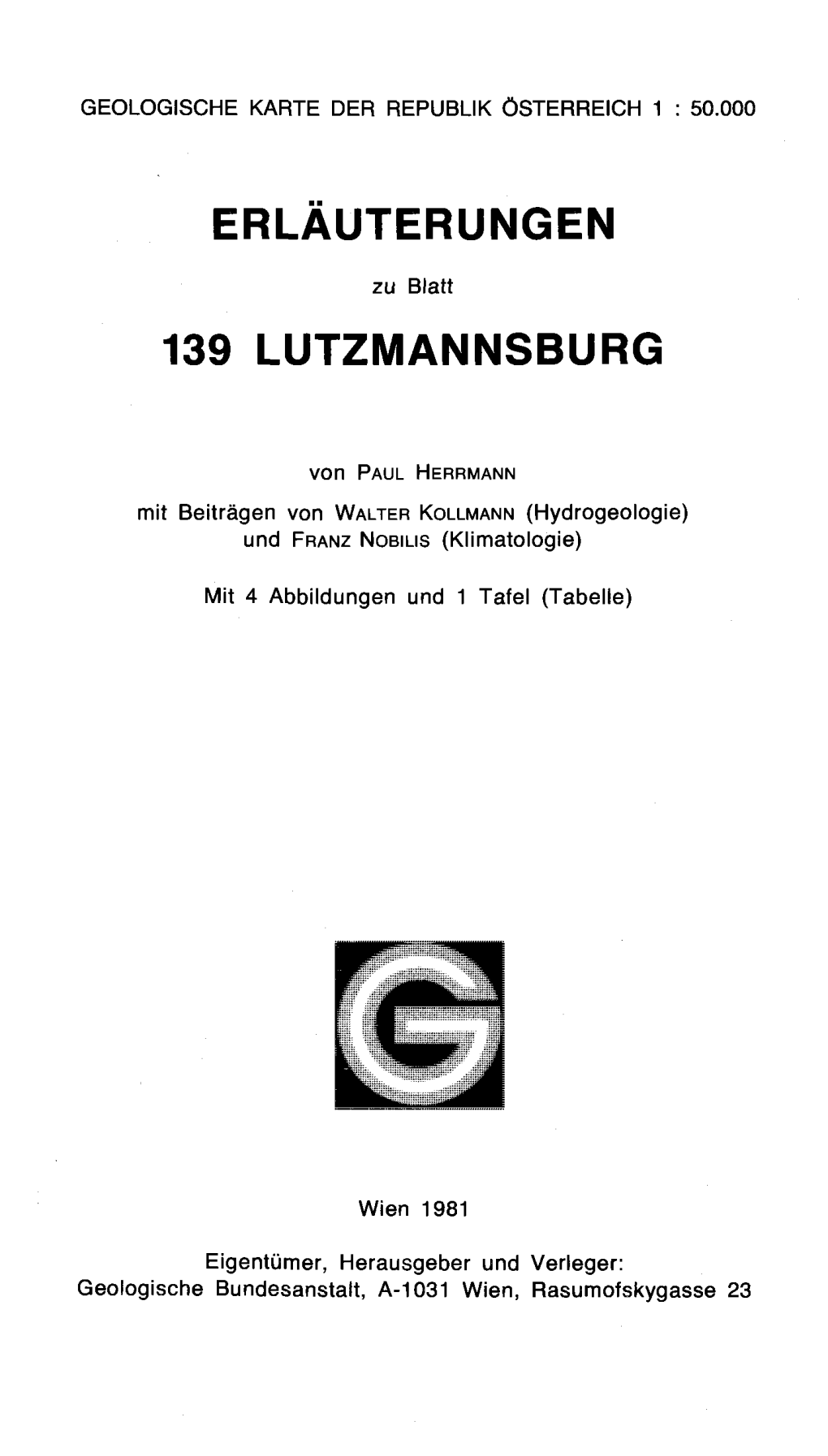 Erläuterungen 139 Lutzmannsburg