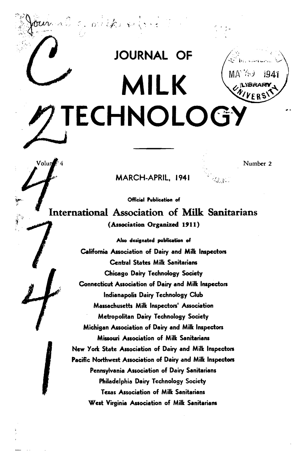 Journal of Milk Technology