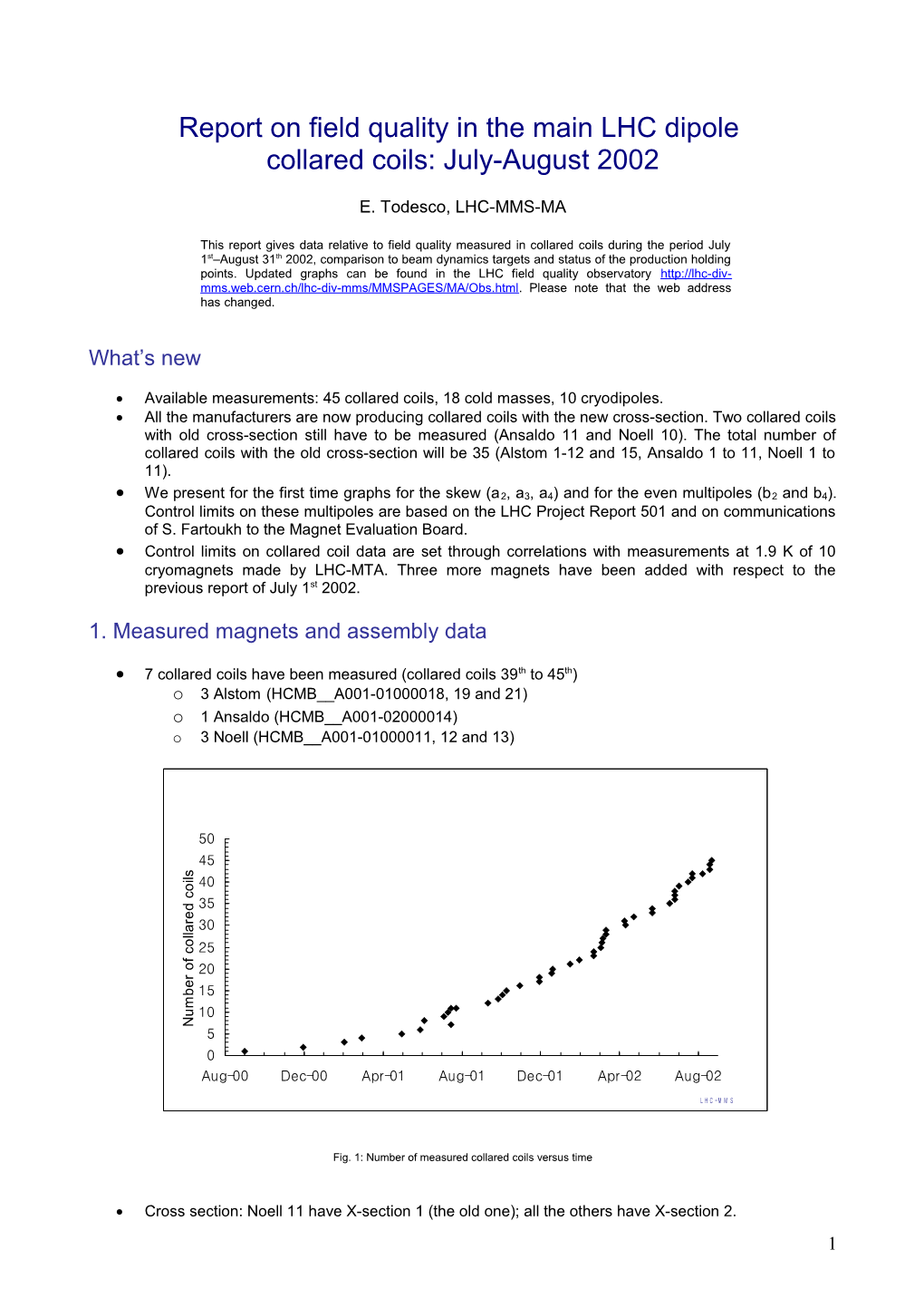 Bimonthly Report of Field Quality