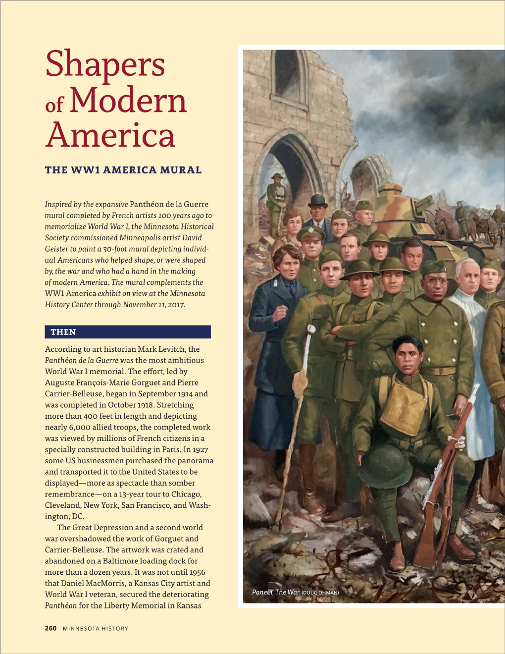 Shapers of Modern America the WW1 AMERICA MURAL