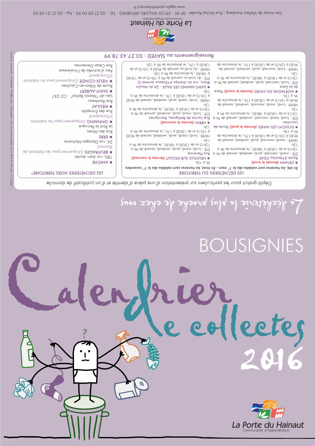 BOUSIGNIES Calen Rei Ecollectr Es D 2016 LES COMMUNES DE LA PORTE DU HAINAUT