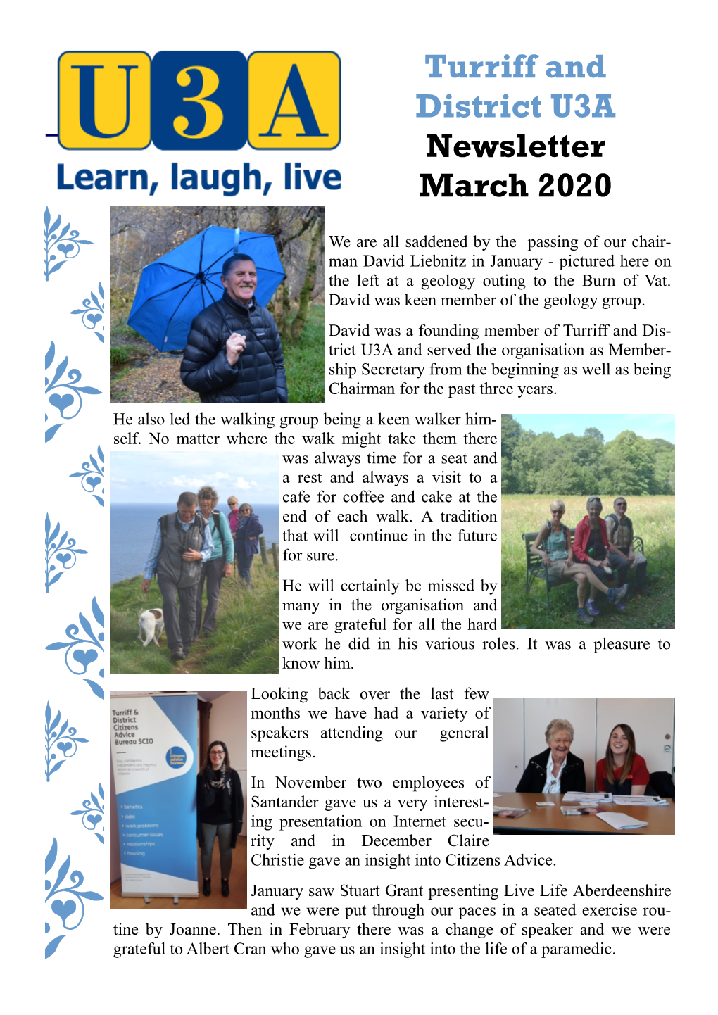 Turriff and District U3A Newsletter March 2020