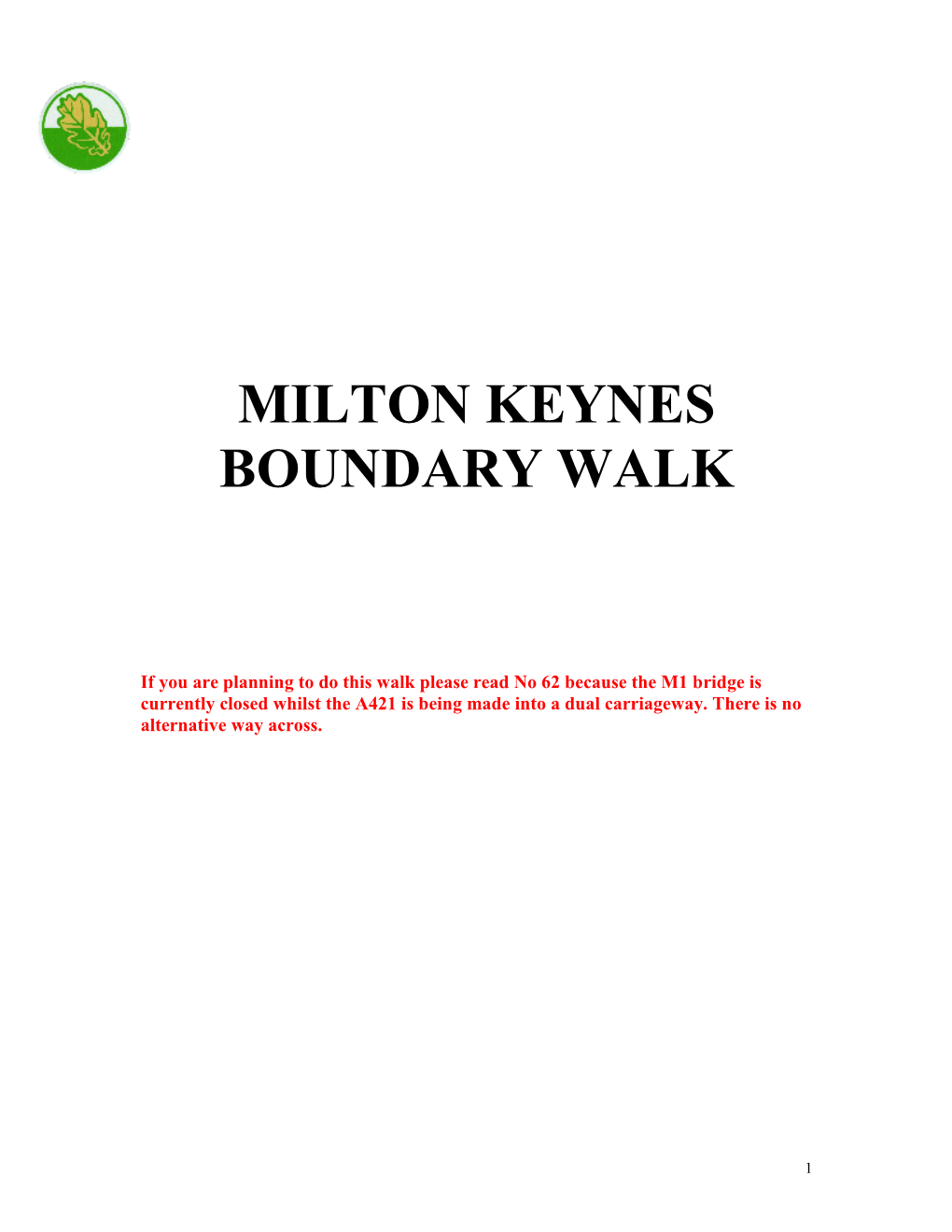 Milton Keynes Boundary Walk