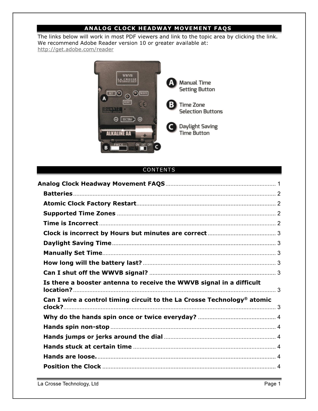 Analog Clock Headway Movement FAQS