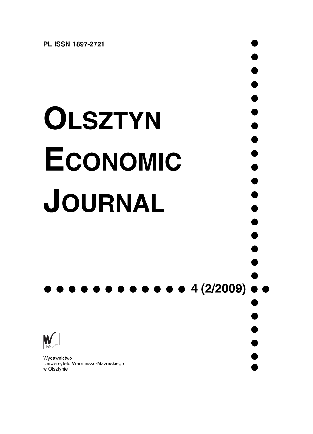 OLSZTYN ECONOMIC JOURNAL Abbrev.: Olszt