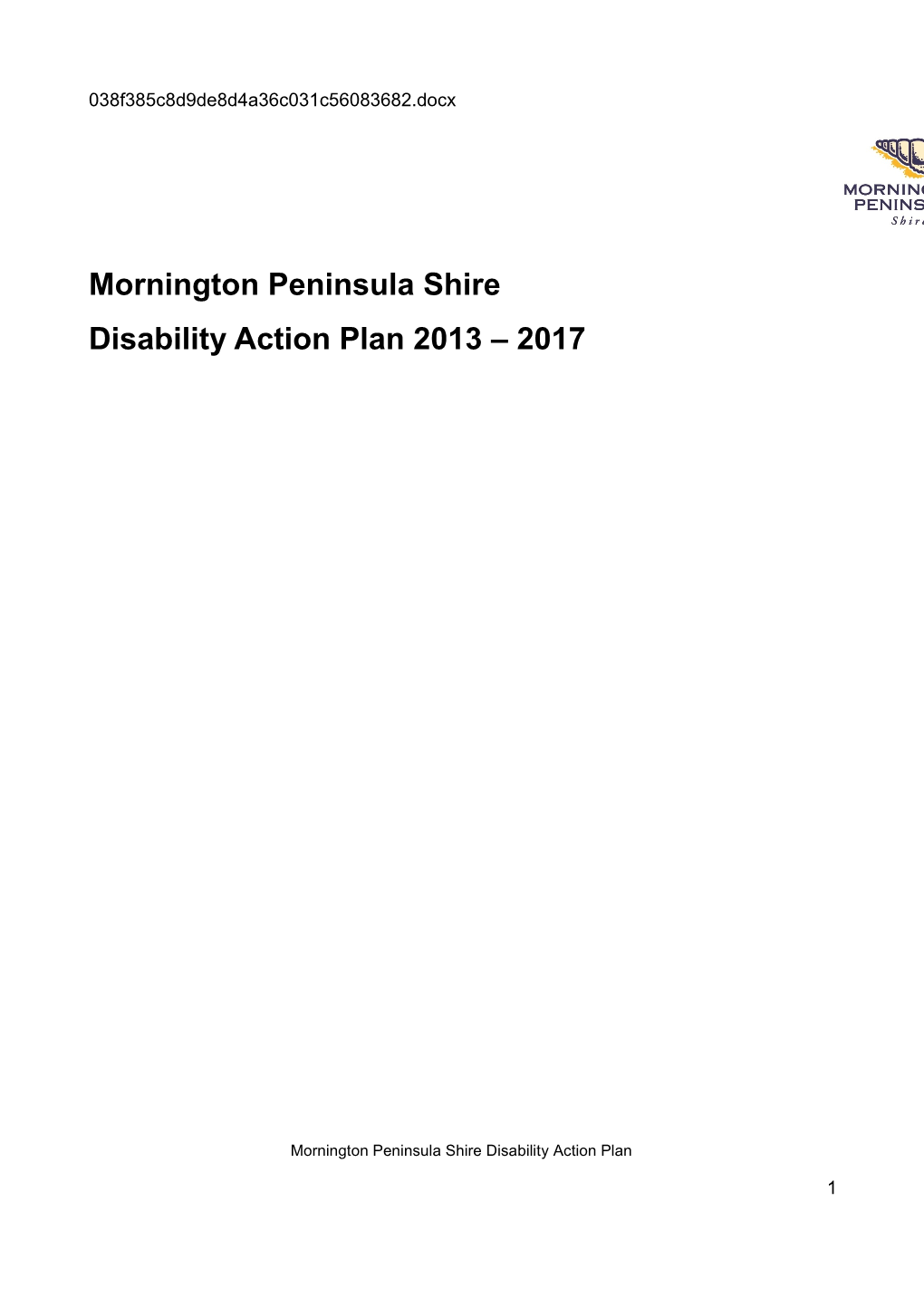 Disability Action Plan 2013 2017