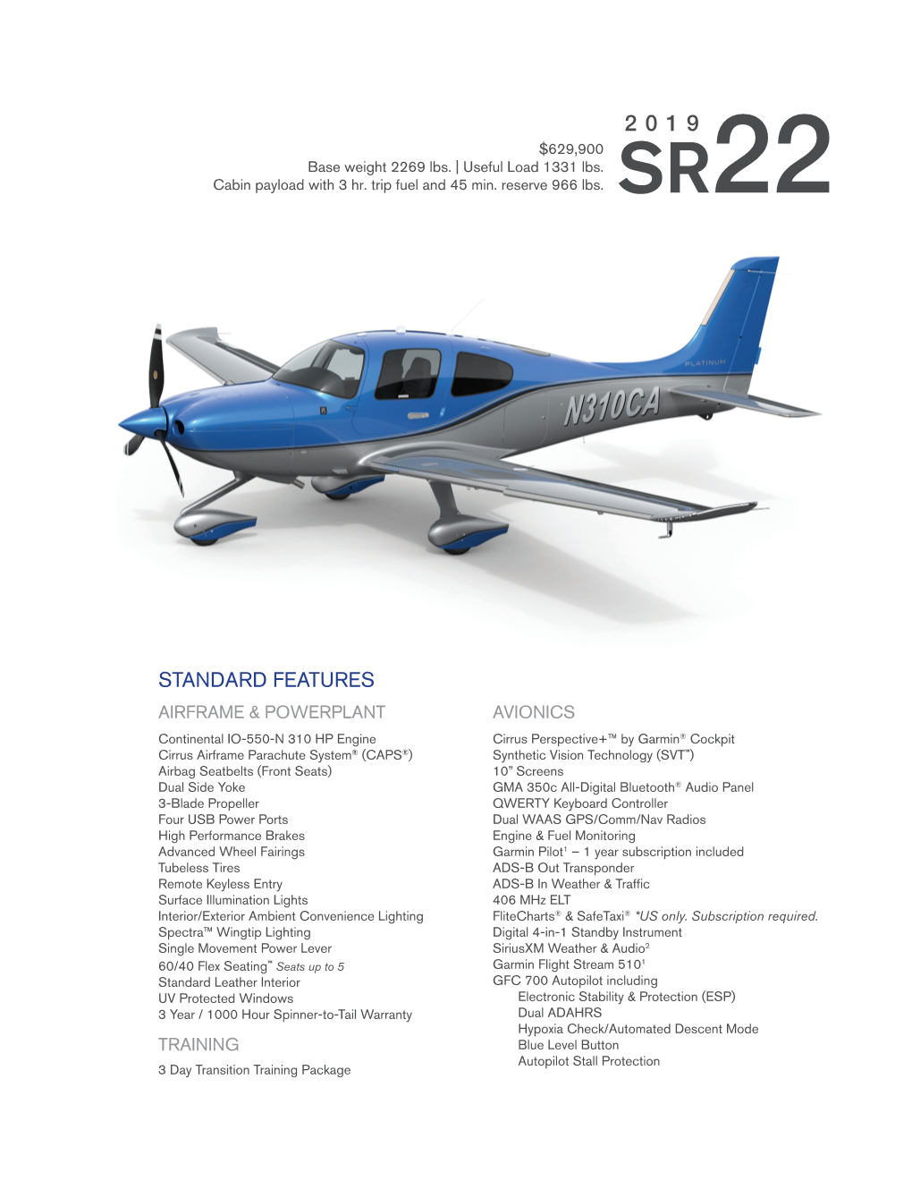 2019 Domestic SR22 20181115.Indd