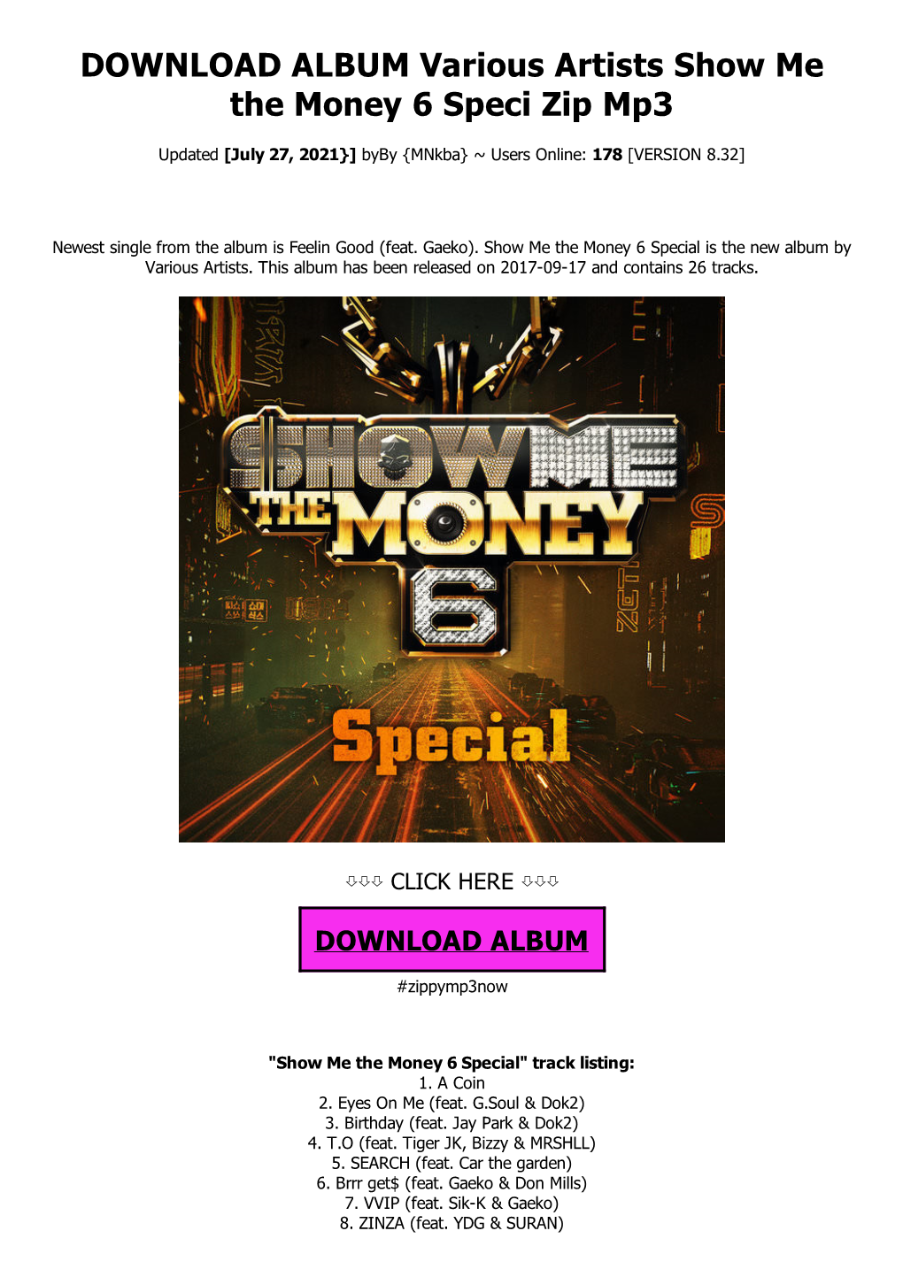 DOWNLOAD ALBUM Various Artists Show Me the Money 6 Speci Zip Mp3